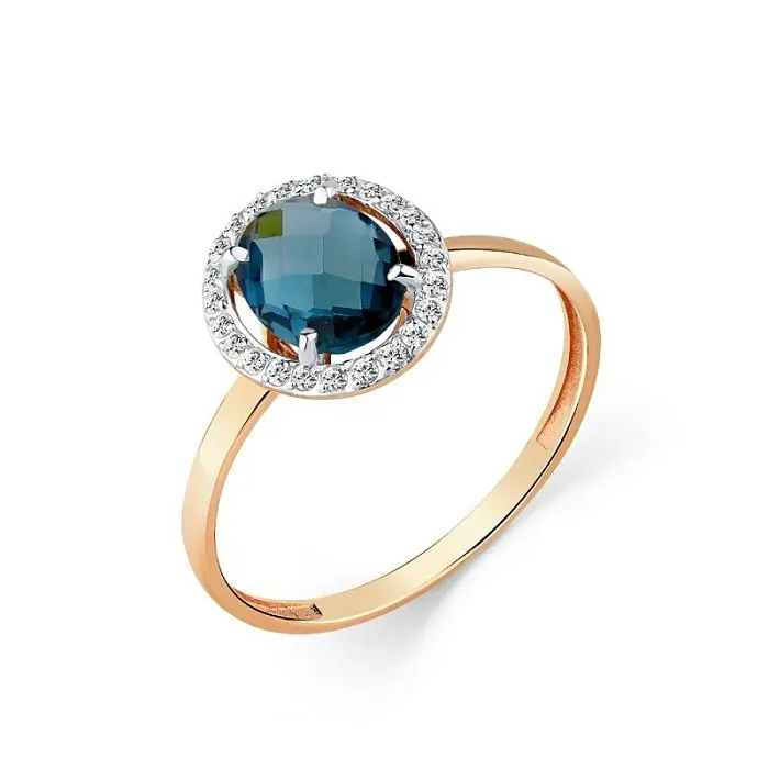 Кольцо декоративное из красного золота