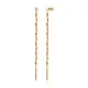 Серьги цепочки из красного золота