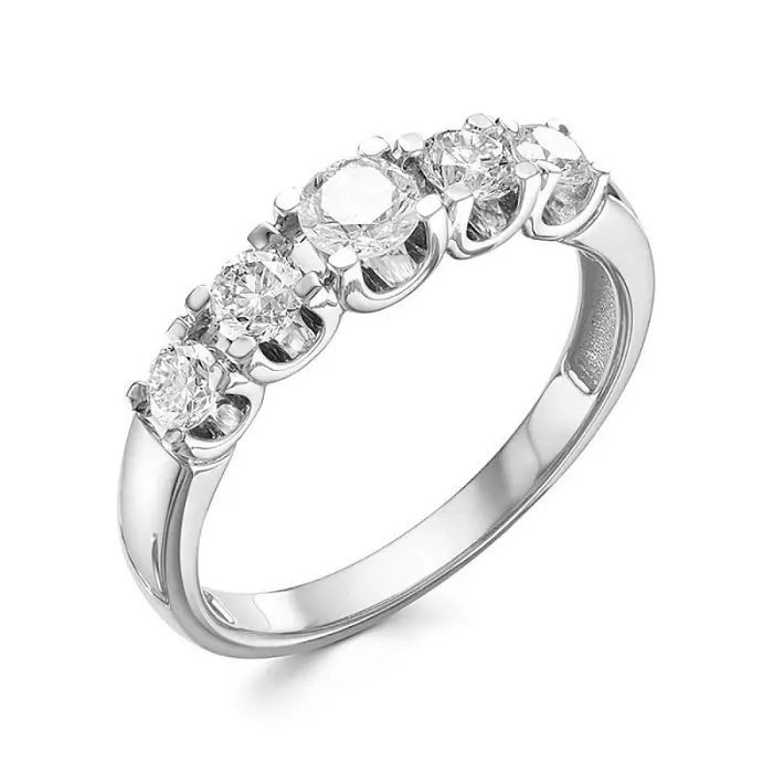 Кольцо декоративное из белого золота