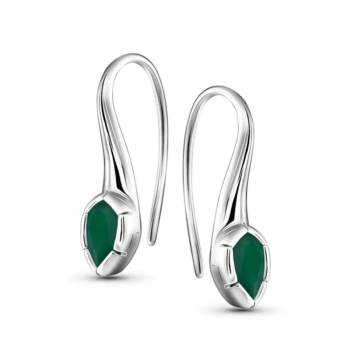Серьги петельки из серебра