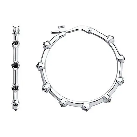 Серьги конго из серебра