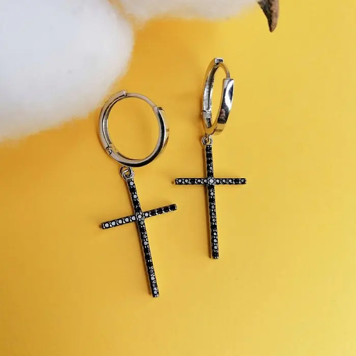 Серьги подвесные из серебра