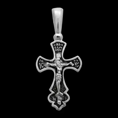 Подвеска крест из серебра