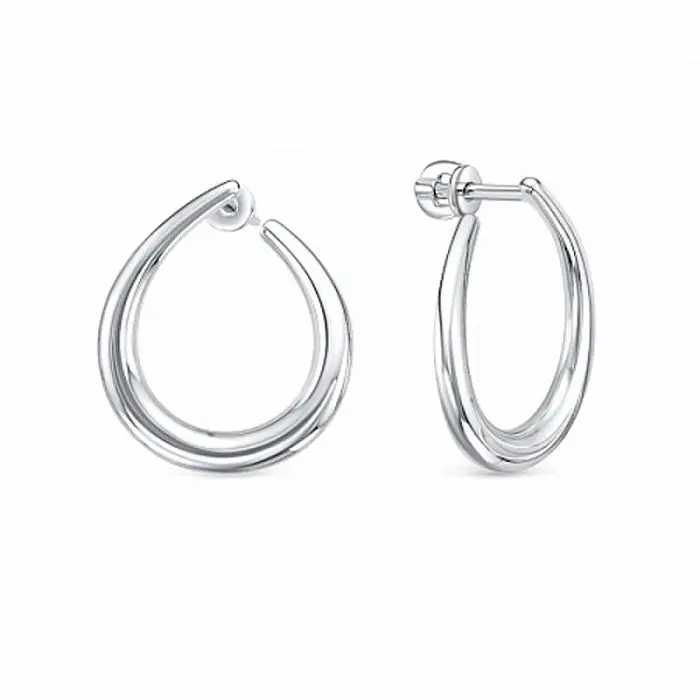 Серьги пуссеты из серебра