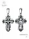 Подвеска крест из черного серебра