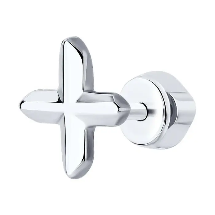 Серьги одиночные из серебра