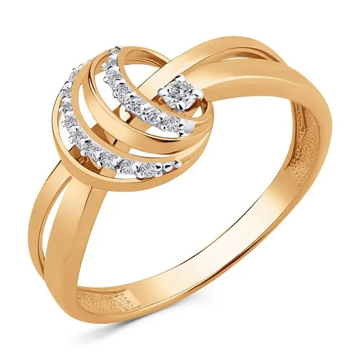 Кольцо декоративное из красного золота