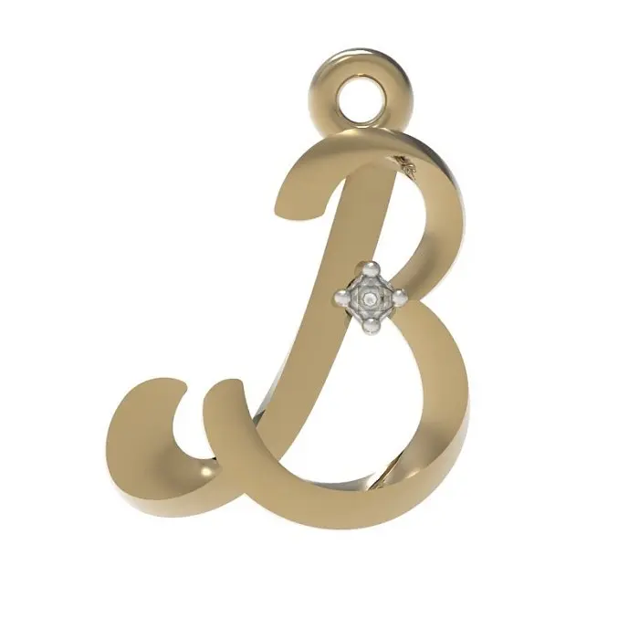 Подвеска буква из красного золота