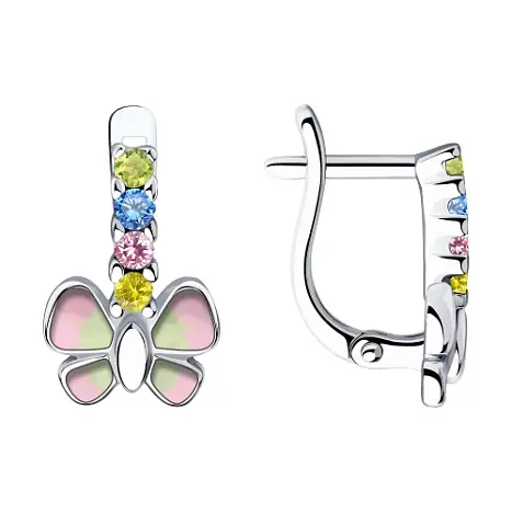 Серьги детские из серебра