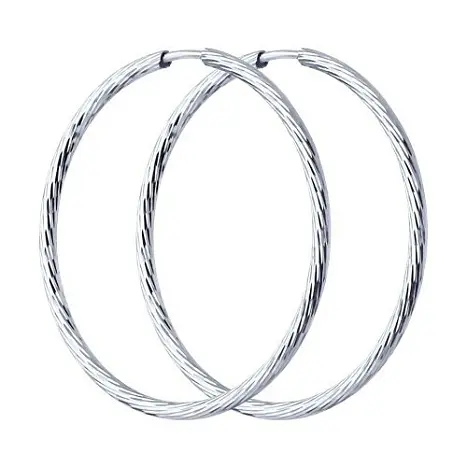 Серьги конго из серебра