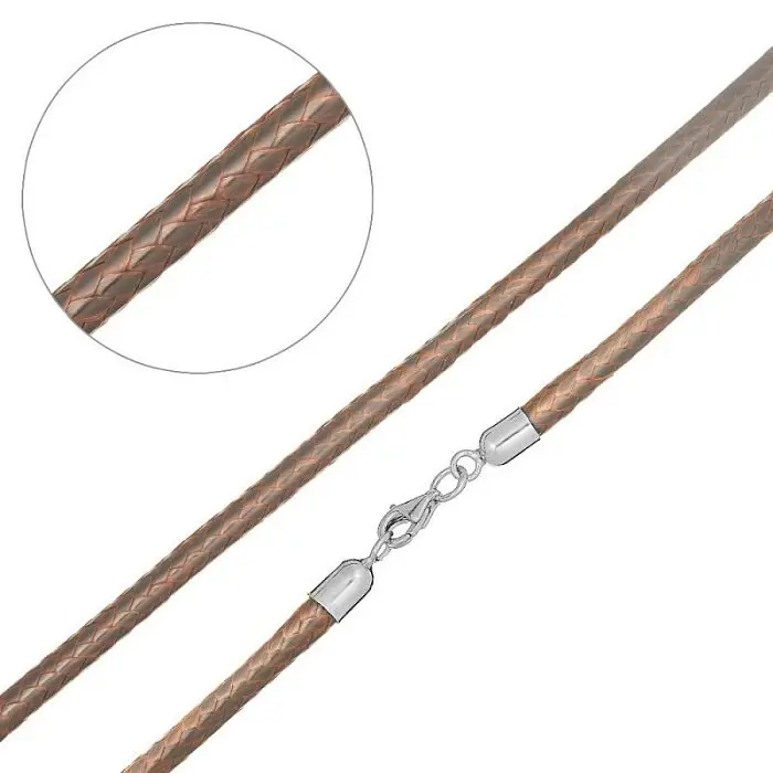 Цепь шнурок из серебра