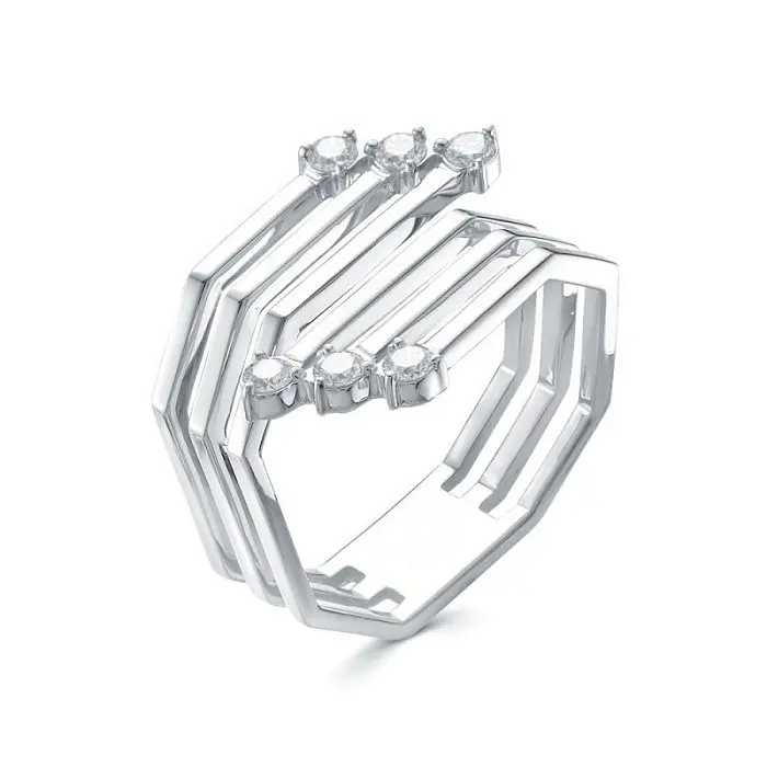 Кольцо декоративное из белого золота