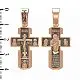 Подвеска крест из красного золота
