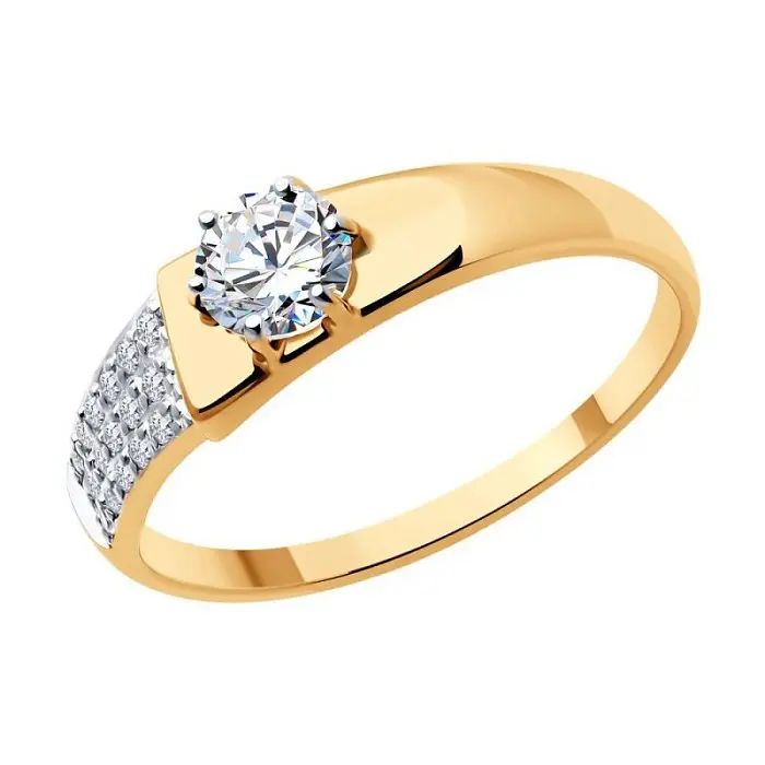 Кольцо декоративное из красного золота