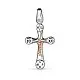 Подвеска крест из серебра