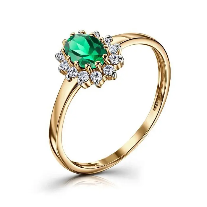 Кольцо декоративное из комбинированного золота