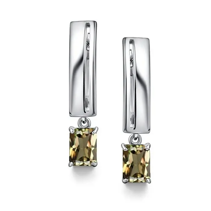 Серьги с английским замком из серебра