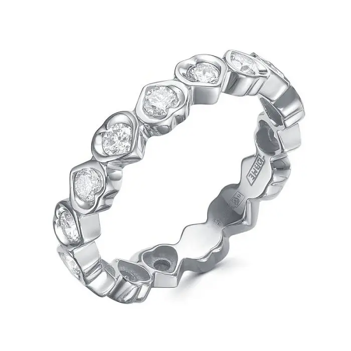 Кольцо декоративное из белого золота