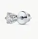 Серьги одиночные из серебра