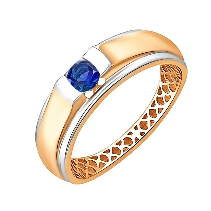 Кольцо декоративное из комбинированного золота