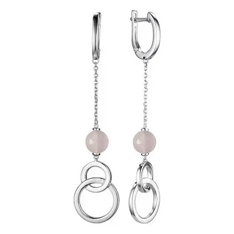 Серьги подвесные из серебра