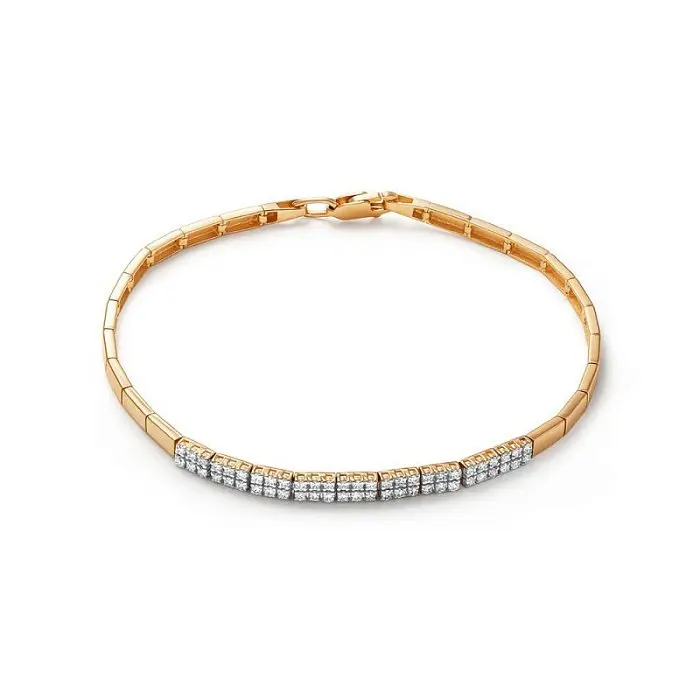 Браслет декоративный из комбинированного золота