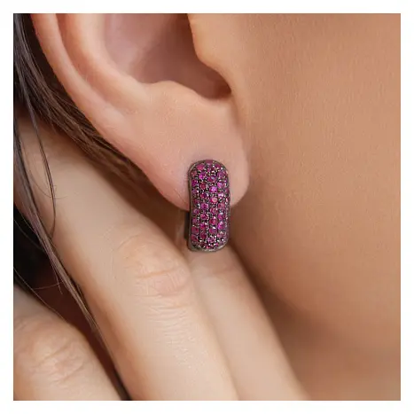 Серьги с английским замком из серебра