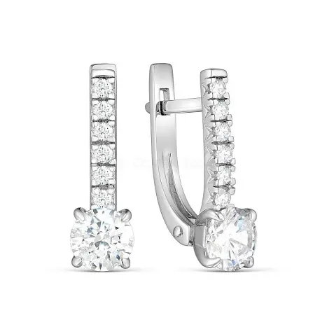 Серьги с английским замком из серебра