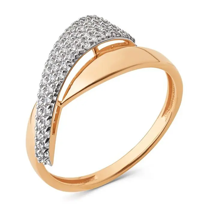 Кольцо декоративное из красного золота