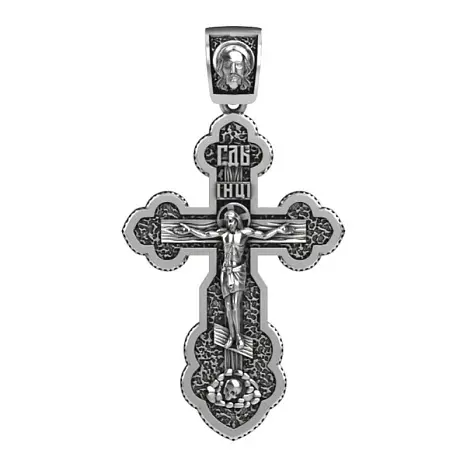 Подвеска крест из серебра