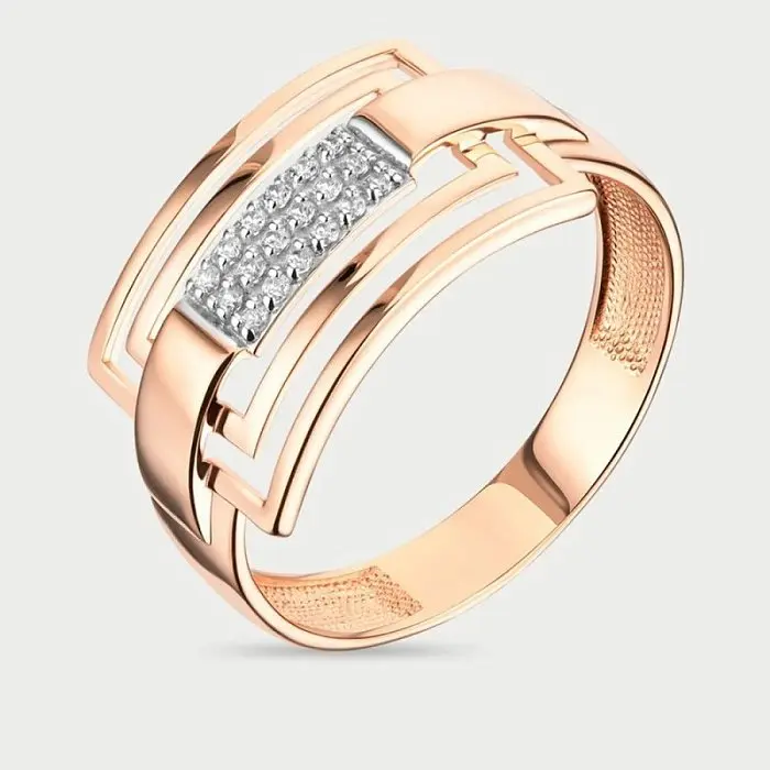 Кольцо декоративное из красного золота