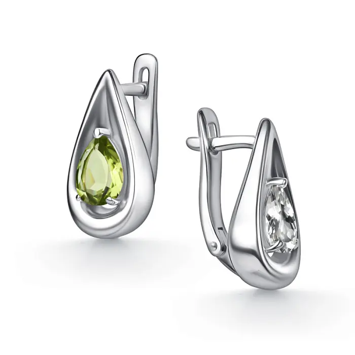 Серьги с английским замком из серебра