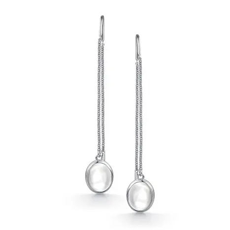Серьги цепочки из серебра
