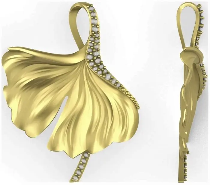 Подвеска декоративная из красного золота