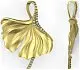 Подвеска декоративная из красного золота