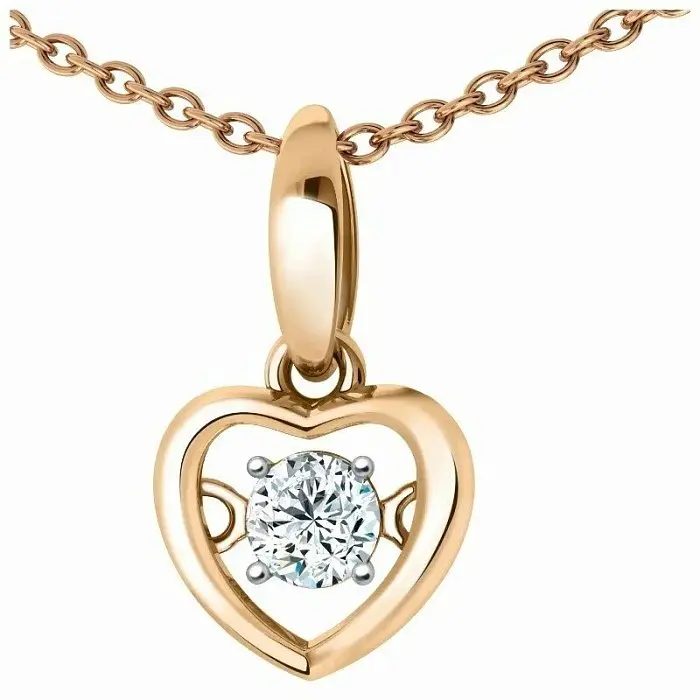 Подвеска декоративная из красного золота