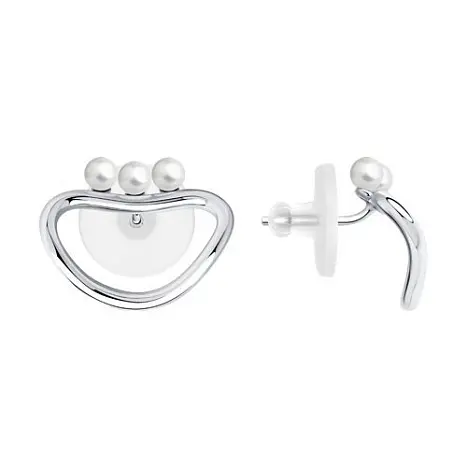 Серьги одиночные из серебра