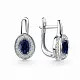 Серьги с английским замком из белого золота