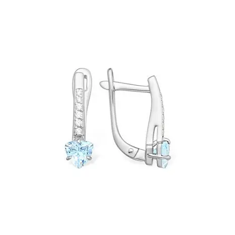 Серьги с английским замком из серебра