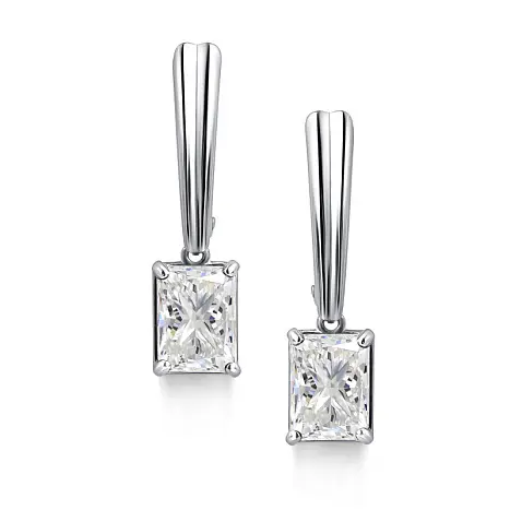 Серьги подвесные из серебра