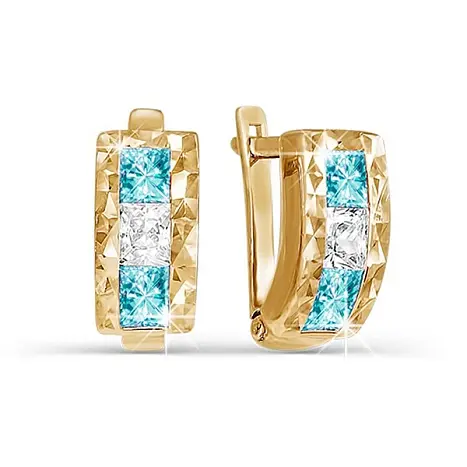Серьги детские из красного золота