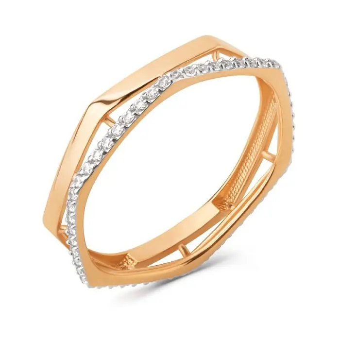 Кольцо декоративное из красного золота