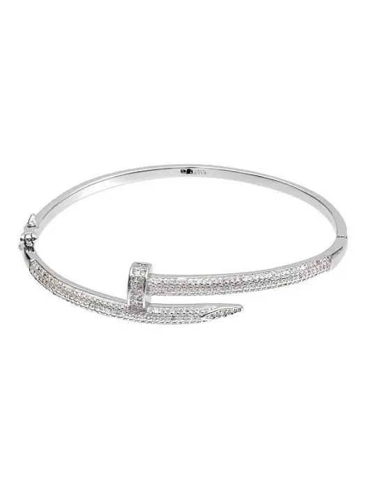 Браслет жесткий из серебра