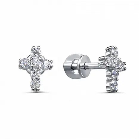 Серьги пуссеты из серебра