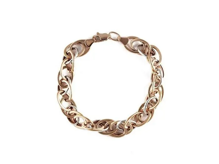 Браслет декоративный из комбинированного золота