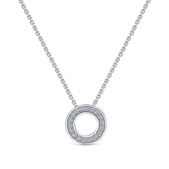 Цепь колье из белого золота