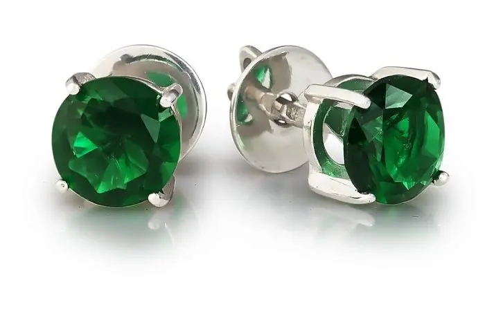 Серьги пуссеты из серебра