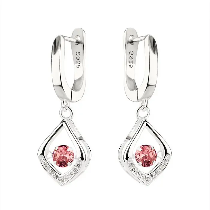 Серьги подвесные из серебра