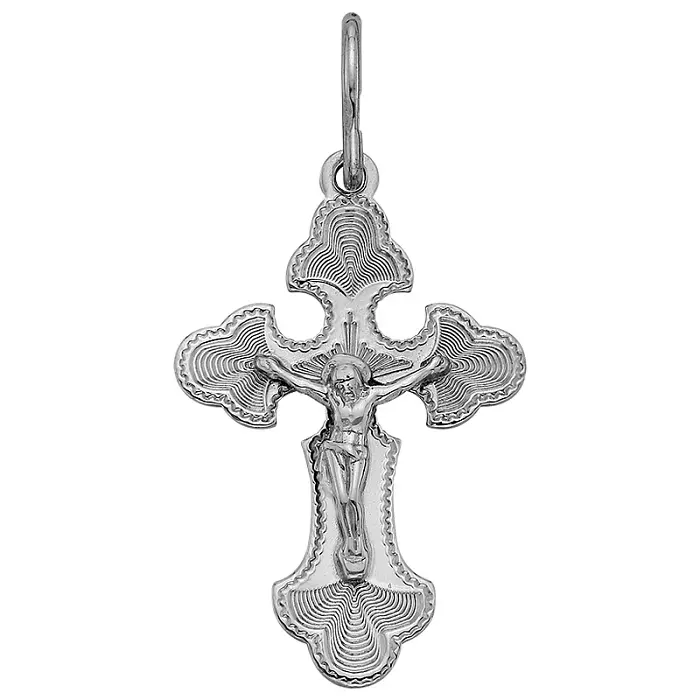 Подвеска крест из серебра