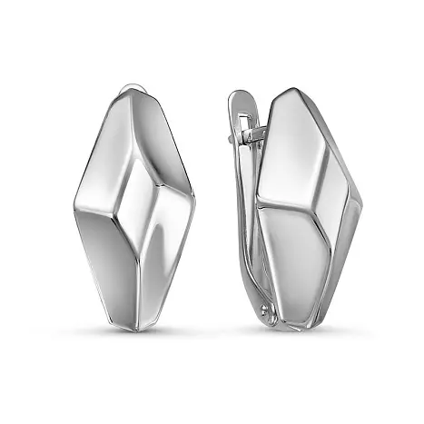 Серьги с английским замком из серебра